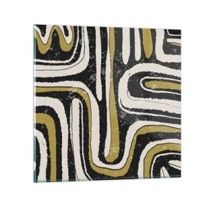 Glasbild - Bild auf glas - Komposition: Straßen und Gassen - 50x50 cm