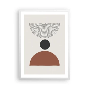 Poster in einem weißen Rahmen - Das Zentrum der Aufmerksamkeit - 50x70 cm