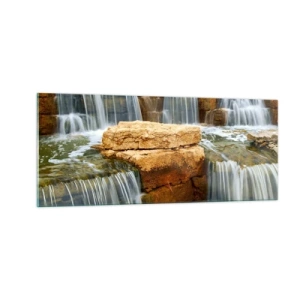 Glasbild - Bild auf glas - Treppe zum Himmel - 100x40 cm