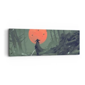 Bild auf Leinwand - Leinwandbild - Krieger des Roten Mondes - 90x30 cm