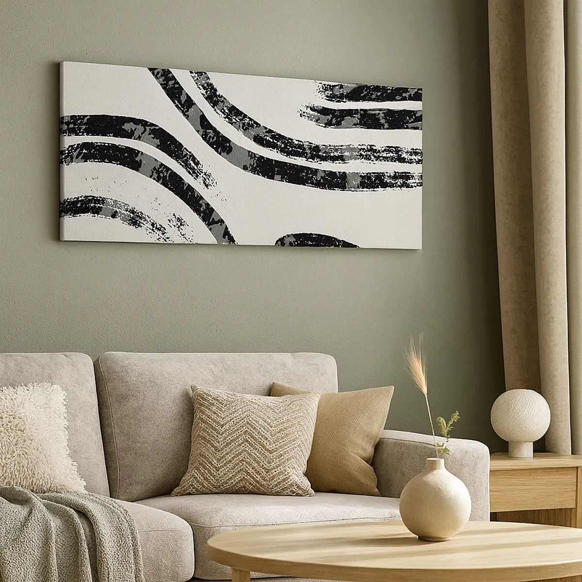 Bild auf Leinwand - Leinwandbild - Bei Hälfte angehalten - 30x30 cm