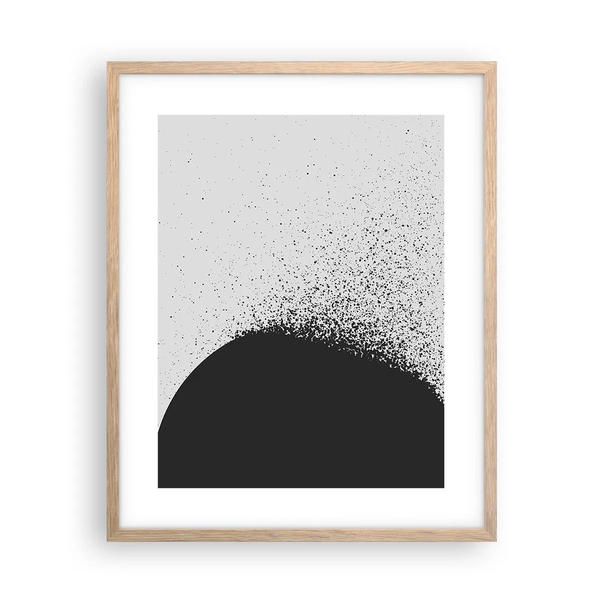 Poster in einem Rahmen aus heller Eiche - Bewegung von Molekülen - 40x50 cm