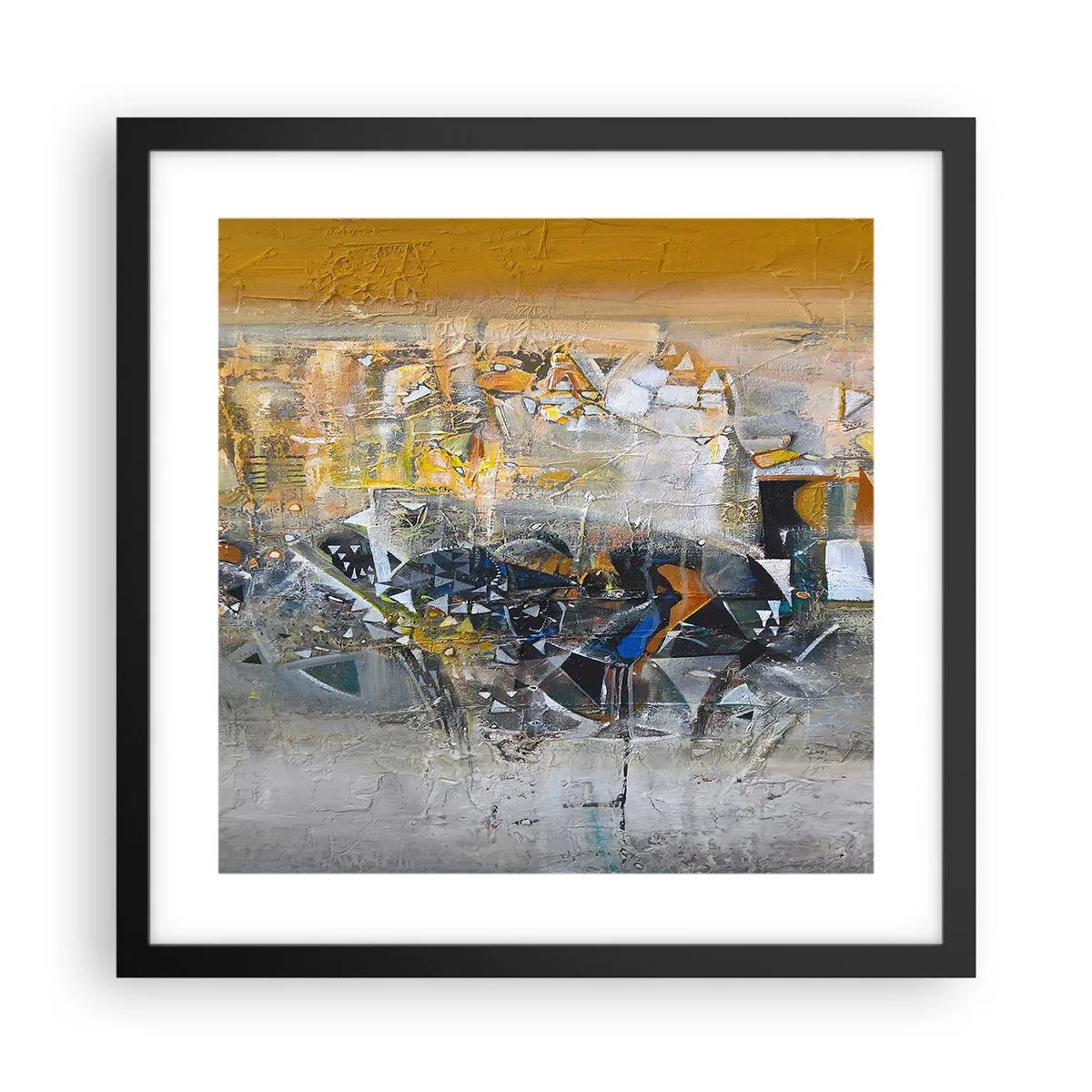 Poster in einem schwarzem Rahmen - Alles wird gut - 40x40 cm