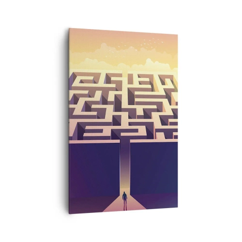 Bild auf Leinwand - Leinwandbild - Entscheidungszeit - 80x120 cm