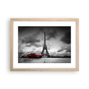 Poster in einem Rahmen aus heller Eiche - Vor nicht allzu langer Zeit in Paris - 40x30 cm