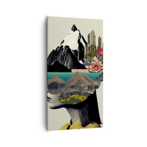 Bild auf Leinwand - Leinwandbild - Frau – bleibt immer ein Geheimnis - 55x100 cm