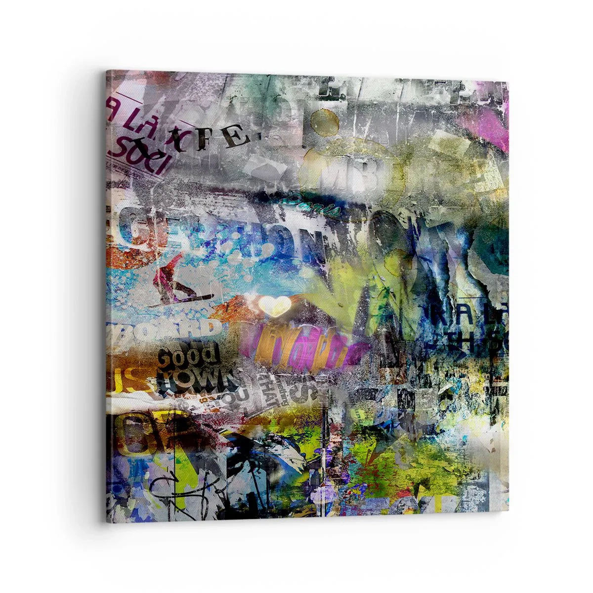 Bild auf Leinwand - Leinwandbild - Collage aus Erinnerungen - 70x70 cm