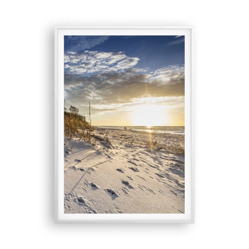 Poster in einem weißen Rahmen - Einladung zu einem Spaziergang - 70x100 cm