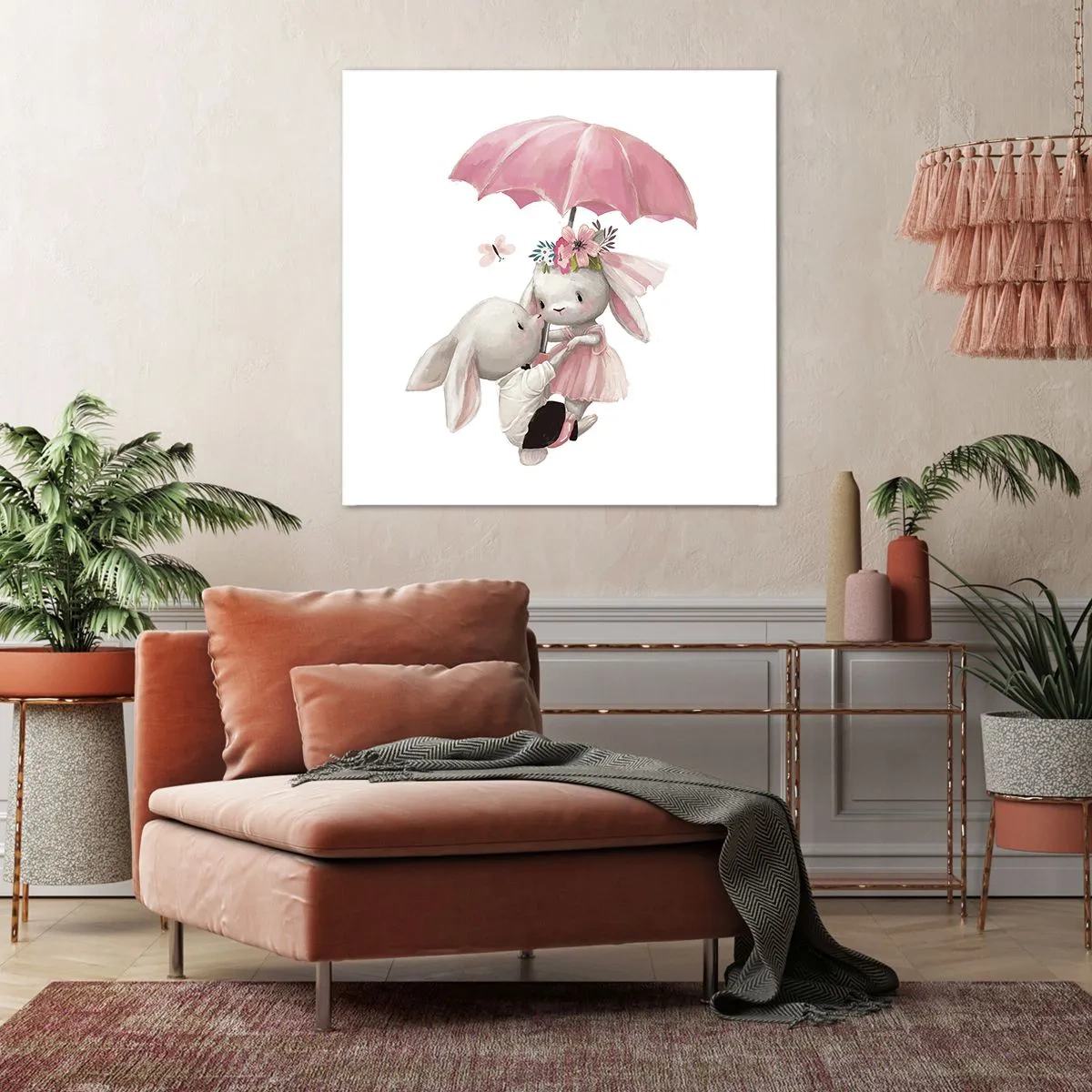 Bild auf Leinwand - Leinwandbild - Das ist eben Liebe - 70x70 cm