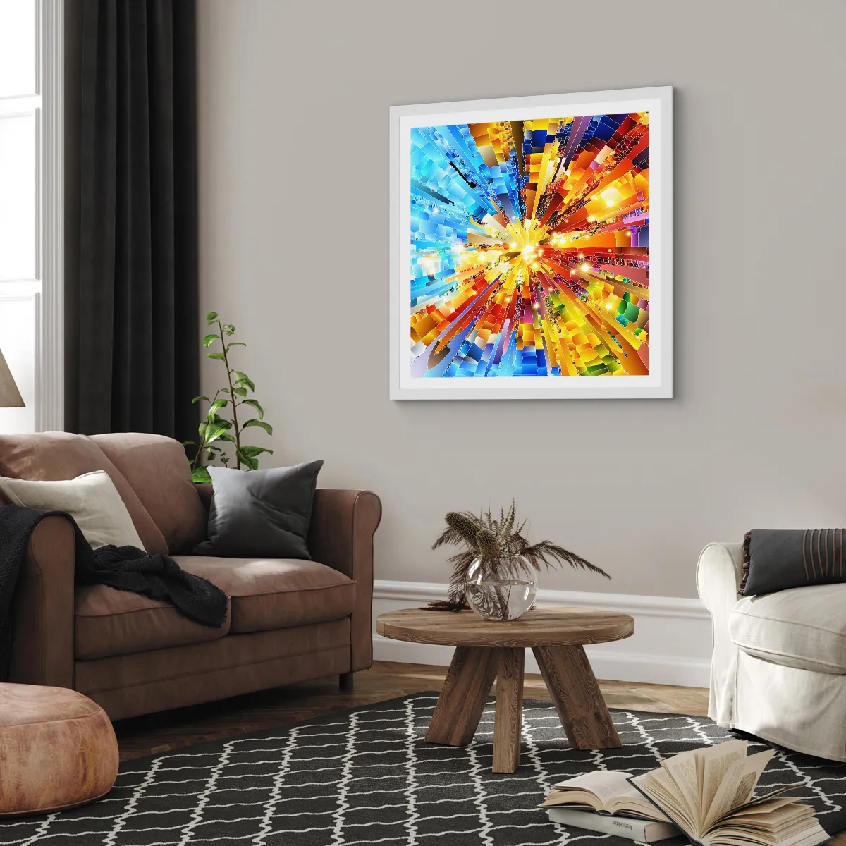 Poster in einem weißen Rahmen - In Medienauflösung - 40x40 cm