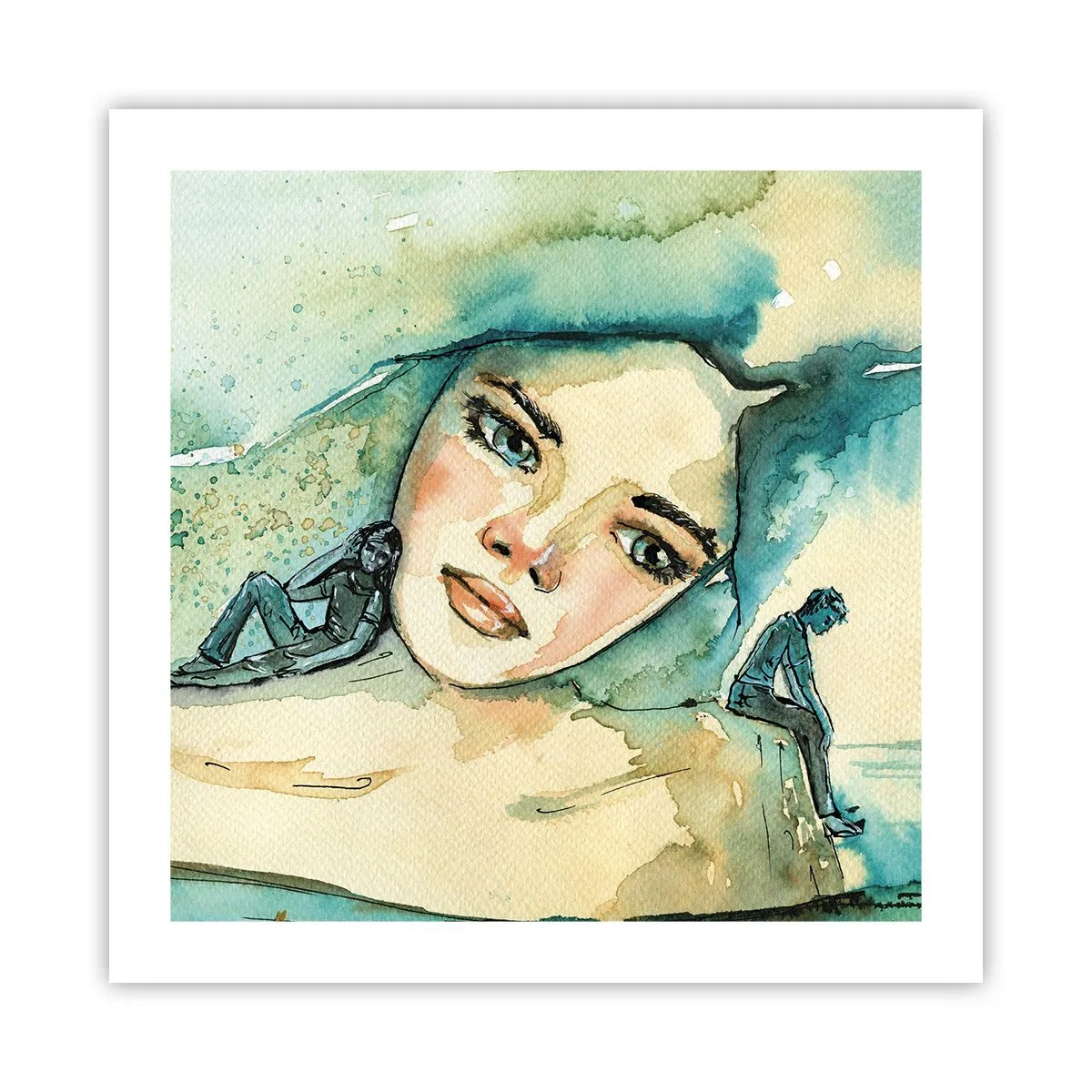 Poster - Bin ich blau? - 50x50 cm