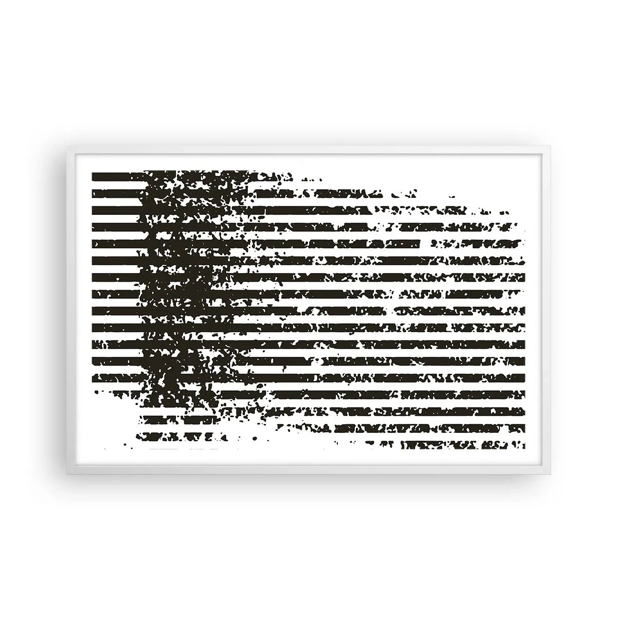 Poster in einem weißen Rahmen - Rhythmus und Rauschen - 91x61 cm