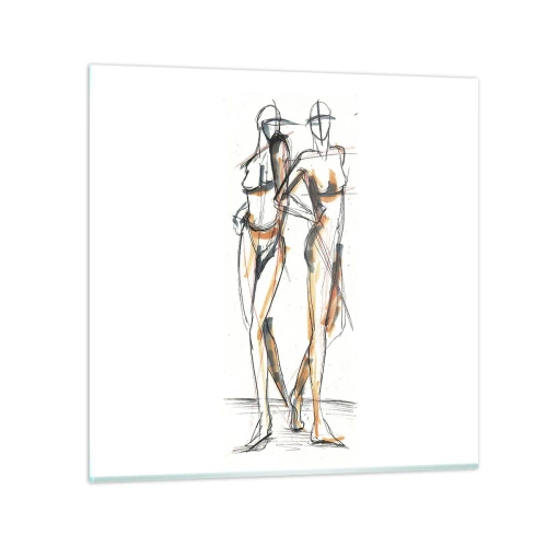 Glasbild - Bild auf glas - Studie der Gnade - 70x70 cm