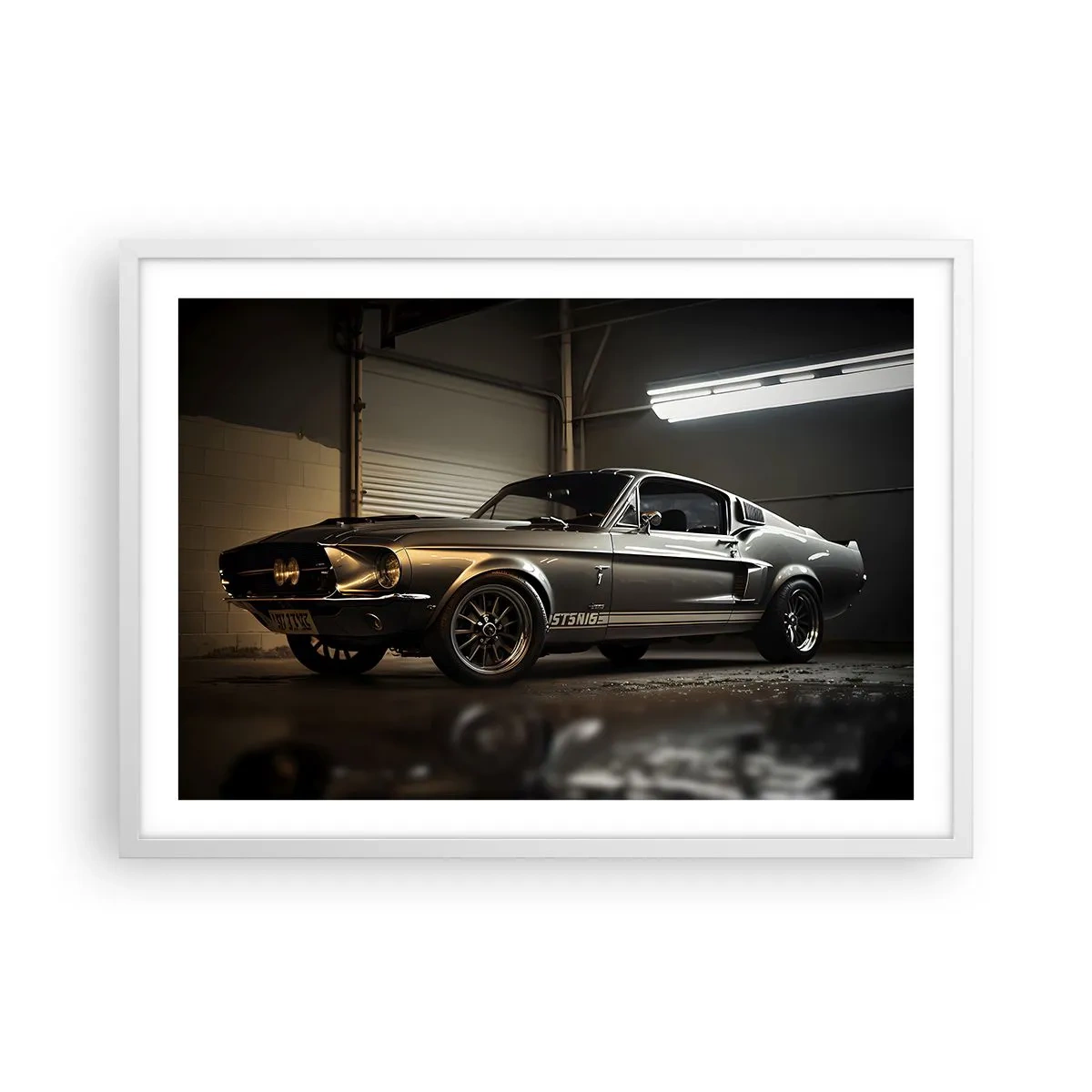 Poster in einem weißen Rahmen - Zurück in die Vergangenheit - 70x50 cm