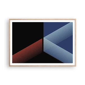 Poster in einem Rahmen aus heller Eiche - Eine einfache Geschichte - 100x70 cm