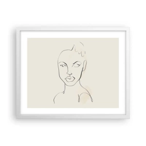 Poster in einem weißen Rahmen - Umriss der Sinnlichkeit - 50x40 cm