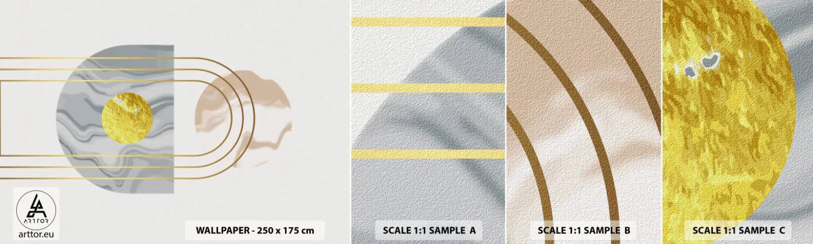 Fototapeten Muster Selbstklebend Deluxe Sticker - Helligkeit und Brillanz - Abstraktion, Stück, Grafik - 100x30 cm