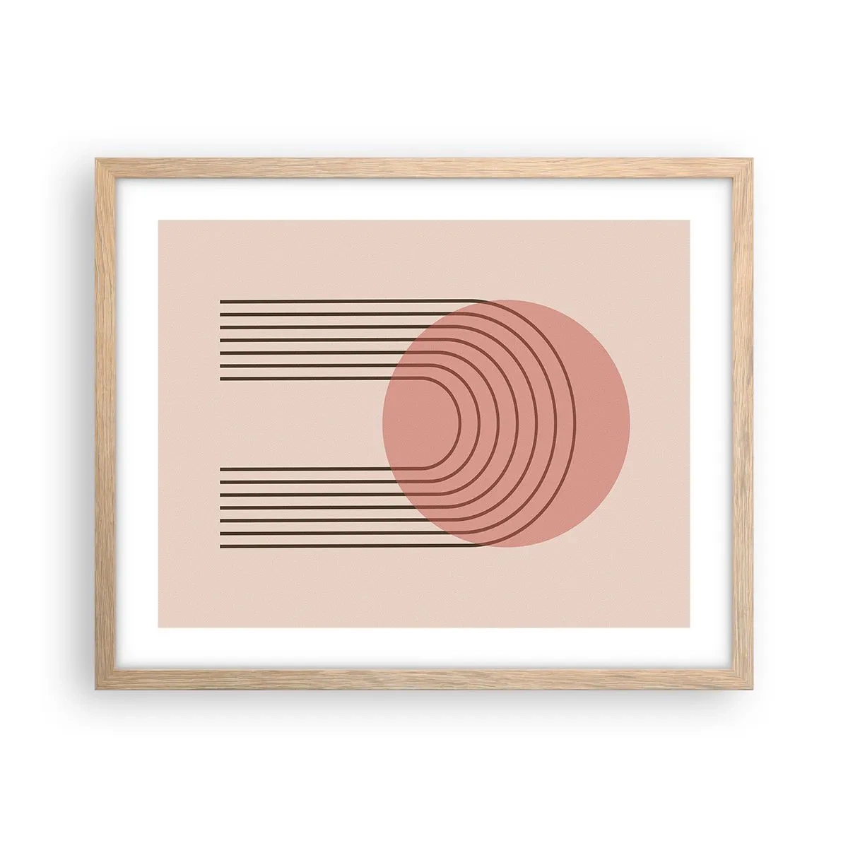 Poster in einem Rahmen aus heller Eiche - Unwiderstehliche Anziehungskraft - 50x40 cm