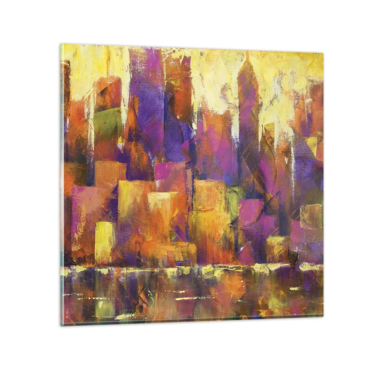 Glasbild - Bild auf glas - Metropolitische Komposition - 50x50 cm