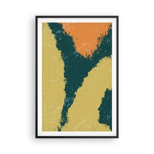 Poster in einem schwarzem Rahmen - Abstraktion – langsame Bewegung - 61x91 cm