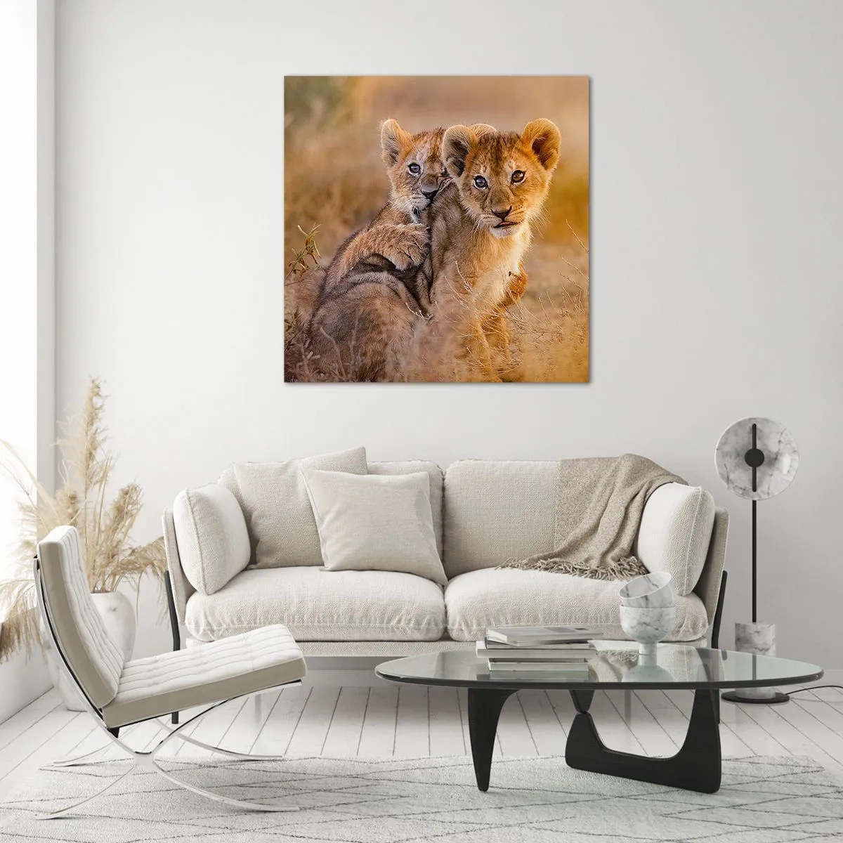 Glasbild - Bild auf glas - Bitte nicht stören! Wir haben Spaß - 60x60 cm