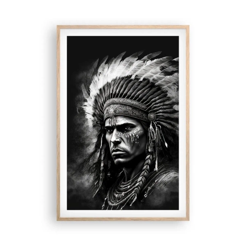 Poster in einem Rahmen aus heller Eiche - Anführer und Krieger - 61x91 cm