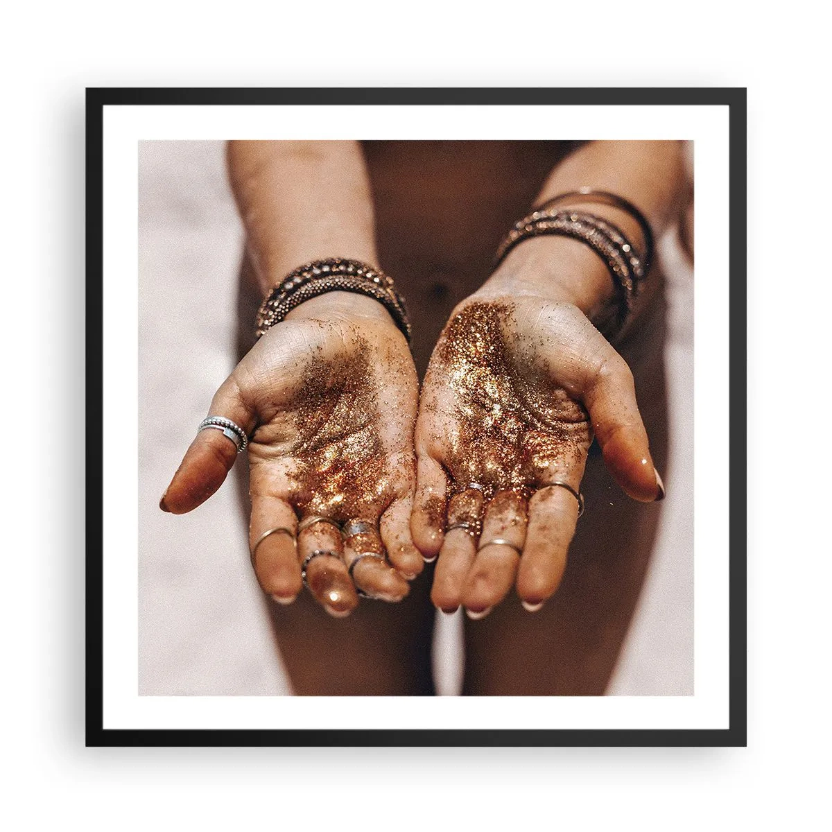 Poster in einem schwarzem Rahmen - Ein Geschenk für dich - 60x60 cm