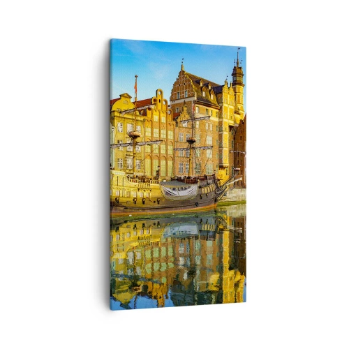 Bild auf Leinwand - Leinwandbild - Ein Spiegelbild der Vergangenheit - 45x80 cm