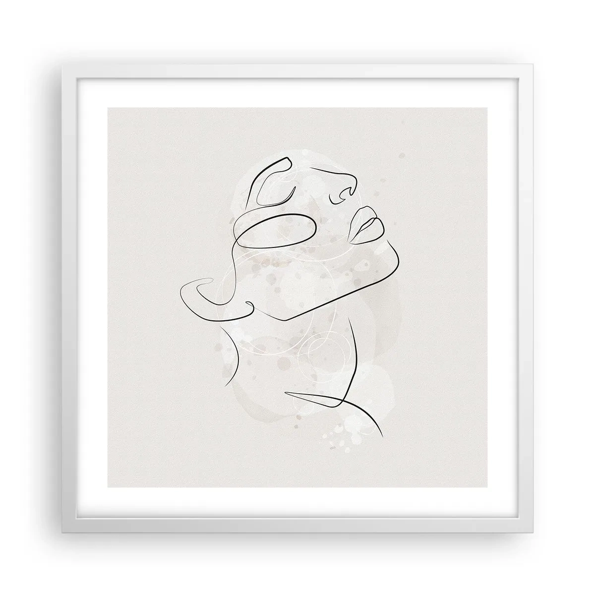 Poster in einem weißen Rahmen - Die Umrisse eines Traums - 50x50 cm