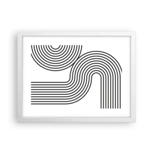 Poster in einem weißen Rahmen - An der Kurve - 40x30 cm