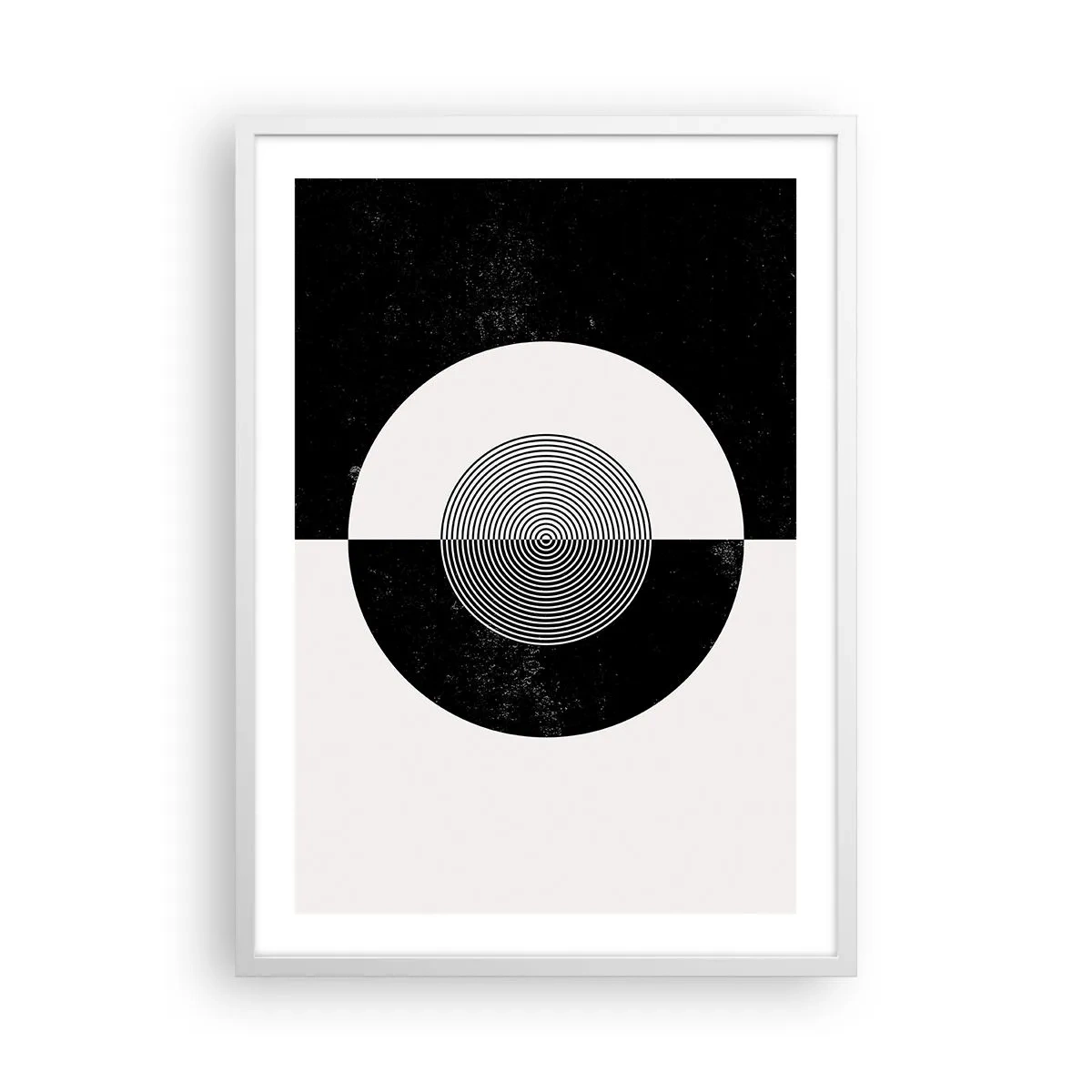 Poster in einem weißen Rahmen - Harmonie in Schwarz und Weiß - 50x70 cm