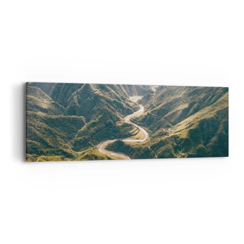 Bild auf Leinwand - Leinwandbild - Direkt aus dem Herzen der Berge - 90x30 cm