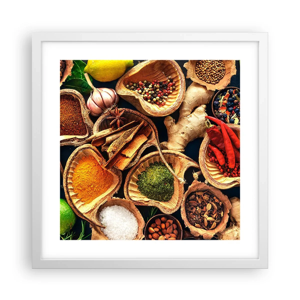 Poster in einem weißen Rahmen - Nimm was du willst - 40x40 cm