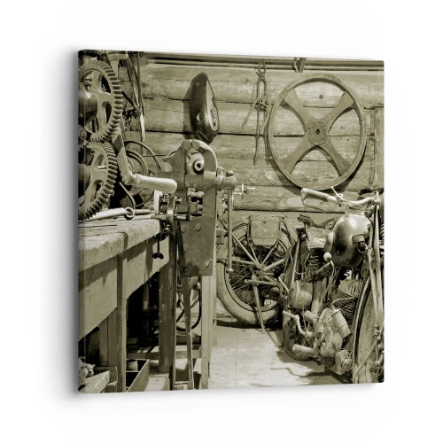 Bild auf Leinwand - Leinwandbild - Im Schuppen von Onkel Władek - 30x30 cm