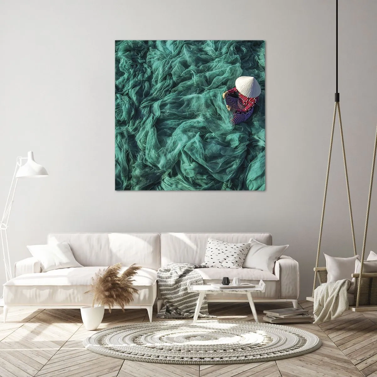 Bild auf Leinwand - Leinwandbild - In einem Meer aus Netzen - 30x30 cm