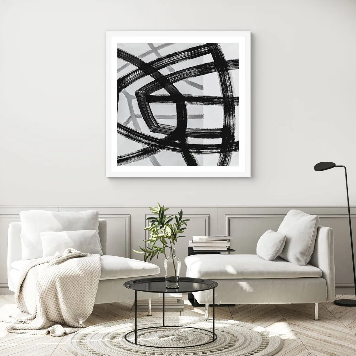 Poster in einem weißen Rahmen - Bautiefe - 50x50 cm