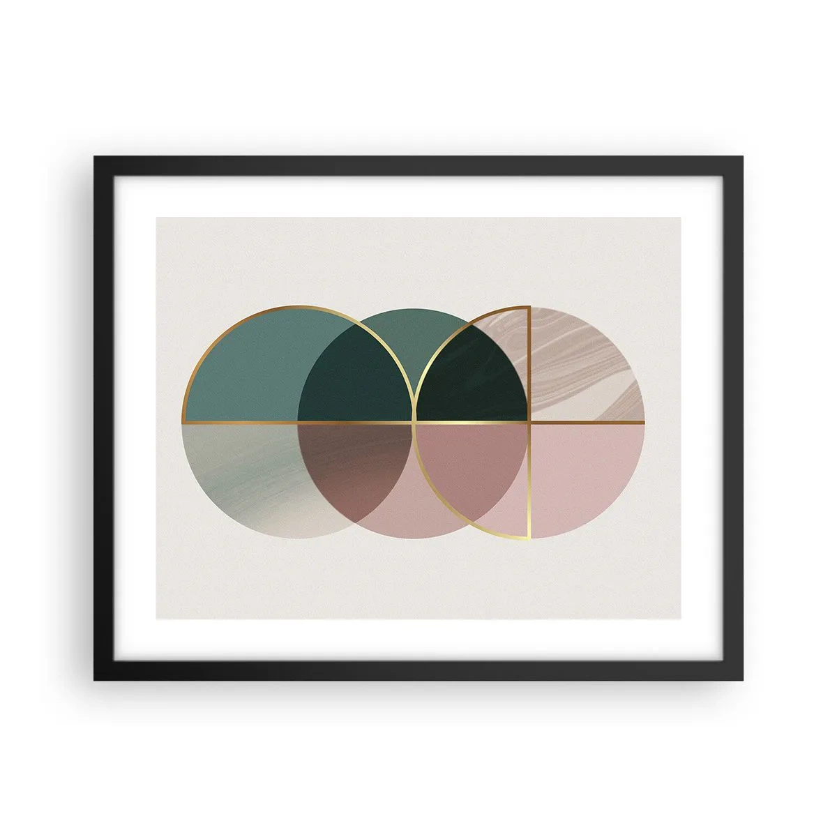 Poster in einem schwarzem Rahmen - Ein Rad hinter dem anderen… - 50x40 cm