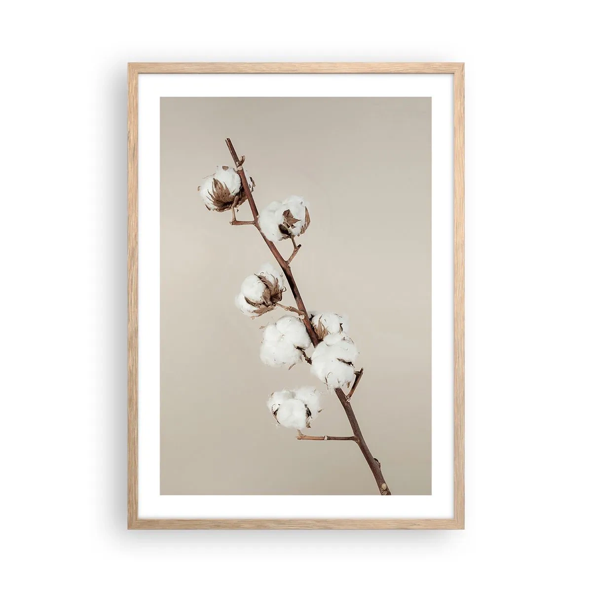 Poster in einem Rahmen aus heller Eiche - An der Quelle der Weichheit - 50x70 cm