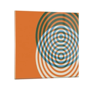 Glasbild - Bild auf glas - Abstrakte kreisförmige Variation - 60x60 cm