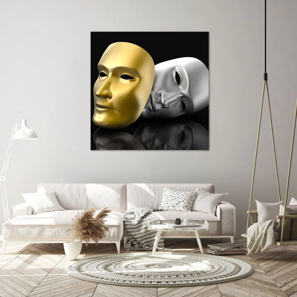 Bild auf Leinwand - Leinwandbild - Das Leben ist wie ein Theater - 40x40 cm