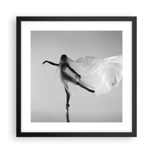 Poster in einem schwarzem Rahmen - Leichtigkeit und Anmut - 40x40 cm