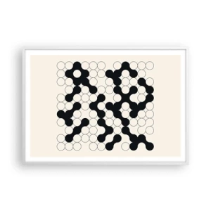 Poster in einem weißen Rahmen - Chinesisches Spiel – Variation - 100x70 cm