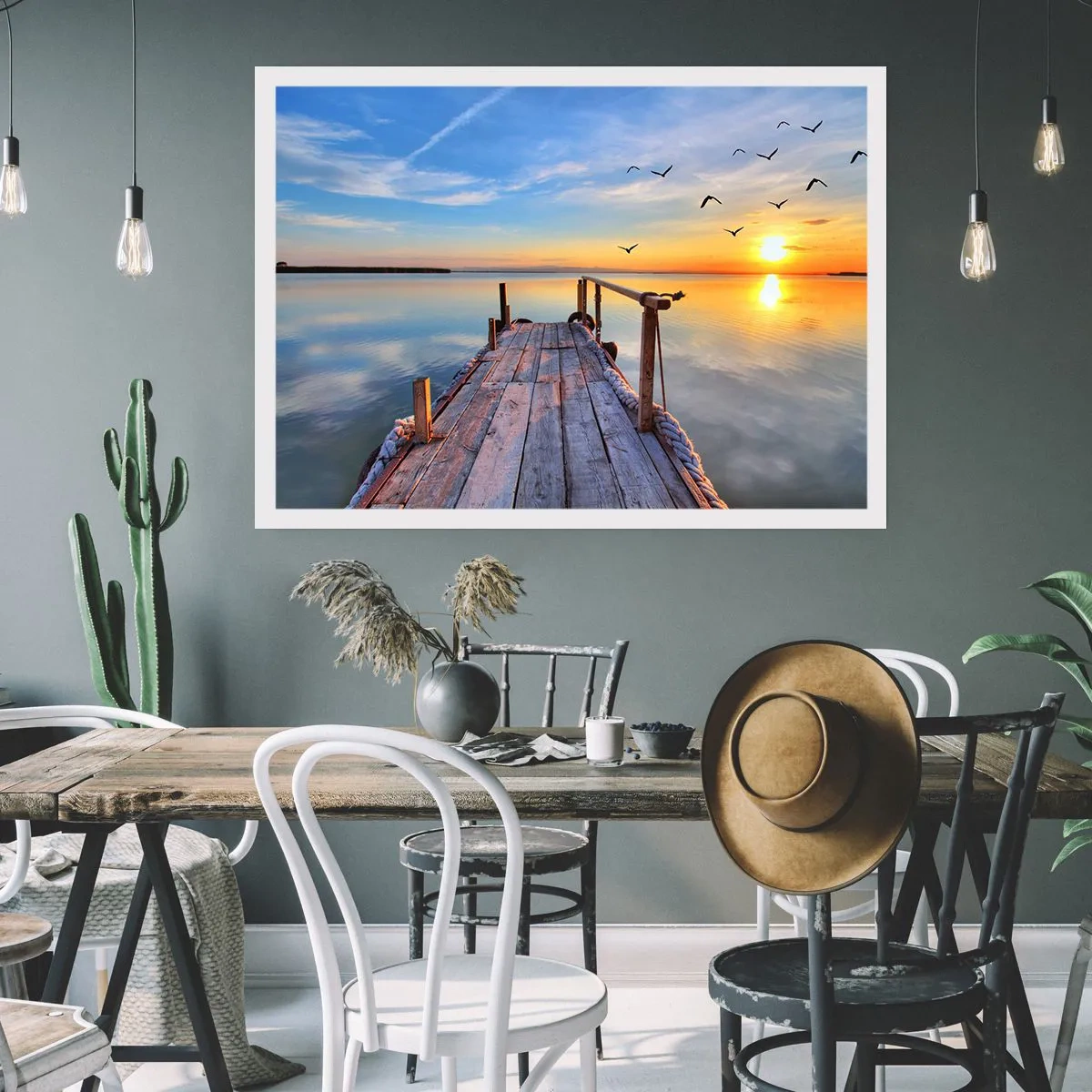 Poster - Lauf direkt der Sonne entgegen - 50x40 cm