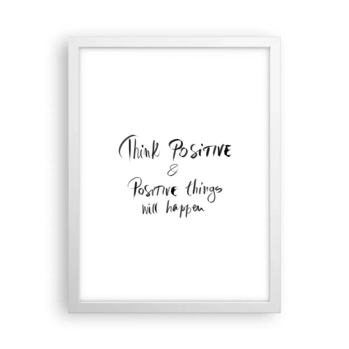 Poster in einem weißen Rahmen - Wie soll man leben? - 30x40 cm