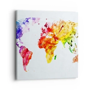 Bild auf Leinwand - Leinwandbild - Alle Farben der Welt - 40x40 cm