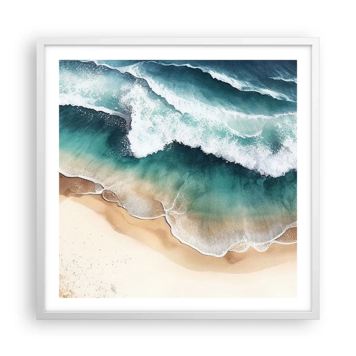 Poster in einem weißen Rahmen - Das ewige Treffen - 60x60 cm