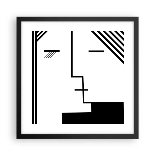 Poster in einem schwarzem Rahmen - Einfach ein Kuss - 40x40 cm