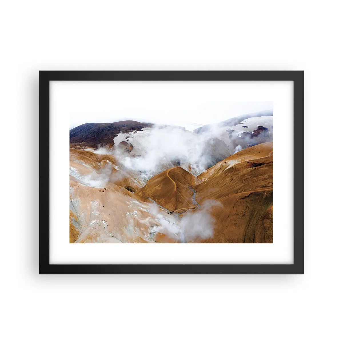 Poster in einem schwarzem Rahmen - Islands rohe Schönheit - 40x30 cm