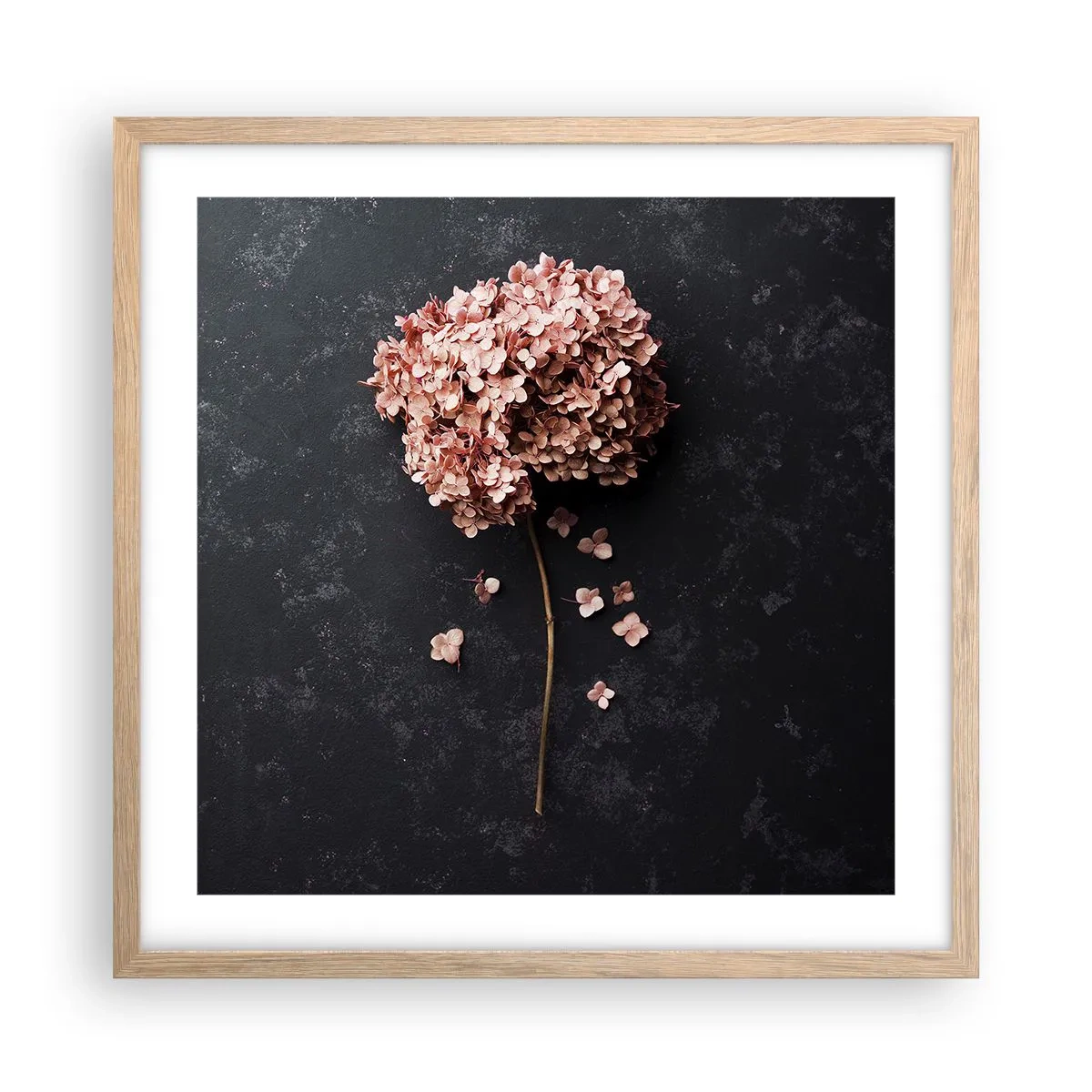 Poster in einem Rahmen aus heller Eiche - Wirklich romantisches Zeichen - 50x50 cm