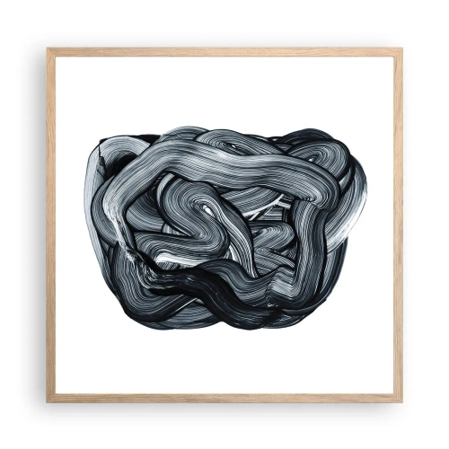 Poster in einem Rahmen aus heller Eiche - Es ist nicht so einfach - 60x60 cm